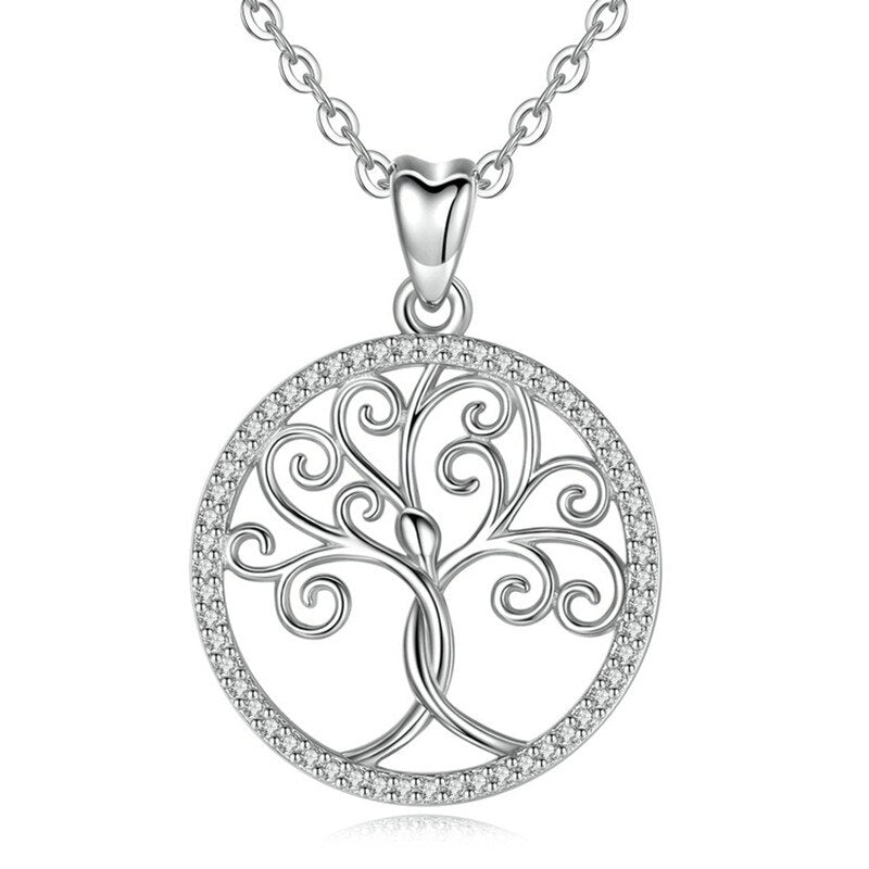 Silver charm necklace